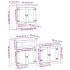 Juego de muebles de baño Corona 3 pzas madera maciza