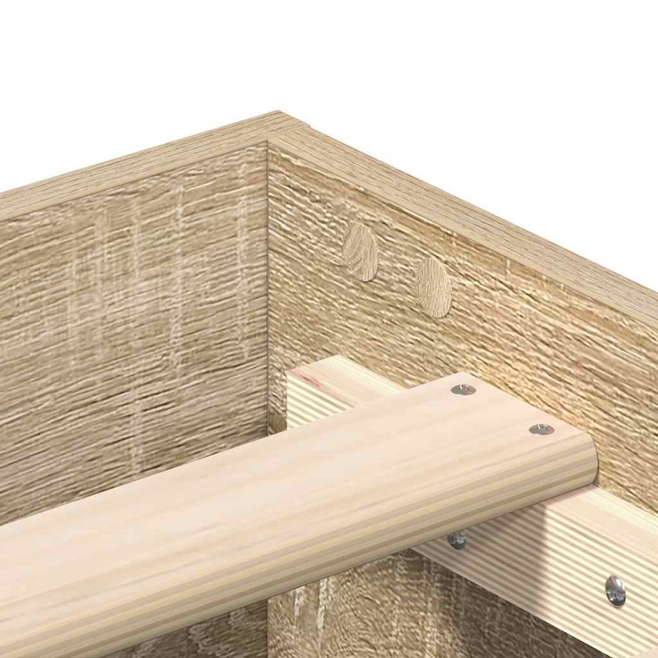 Estructura de cama sin colchón roble Sonoma 180x200