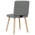 Sillas de comedor 6 unidades tela gris