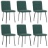 Sillas de comedor 6 unidades terciopelo verde