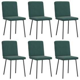 Sillas de comedor 6 unidades terciopelo verde