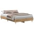 Estructura de cama sin colchón roble artesanal 135x190cm