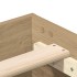 Estructura de cama sin colchón roble artesanal 135x190cm