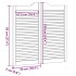 Puertas batientes diseño de lamas 1 par blanco 100x100