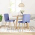 Sillas de comedor 2 uds tela azul