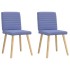 Sillas de comedor 2 uds tela azul