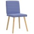 Sillas de comedor 2 uds tela azul