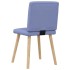 Sillas de comedor 2 uds tela azul