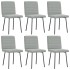 Sillas de comedor giratorias 6 uds terciopelo gris
