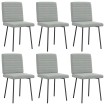 Sillas de comedor giratorias 6 uds terciopelo gris claro