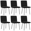 Silla de comedor 6 unidades terciopelo negro