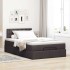 Cama otomana con colchón marrón oscuro 120x200 cm