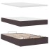 Cama otomana con colchón marrón oscuro 120x200 cm