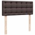 Cama otomana con colchón marrón oscuro 120x200 cm