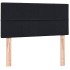 Cama box spring con colchón terciopelo negro 90x220