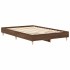 Estructura de cama sin colchón madera marrón roble 120x200
