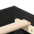 Estructura de cama sin colchón negra 150x200