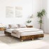 Estructura de cama sin colchón madera roble ahumado 120x200