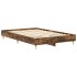Estructura de cama sin colchón madera roble ahumado 120x200