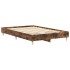 Estructura de cama sin colchón madera roble ahumado 120x200