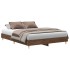 Estructura de cama sin colchón madera marrón roble 150x200
