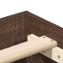 Estructura de cama sin colchón madera marrón roble 150x200