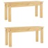 Juego de comedor Panama 3 pzas madera maciza de