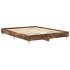 Estructura de cama sin colchón madera roble ahumado 140x200