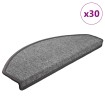 Alfombrilla escalera 30 uds gris oscuro 65x24x4 cm