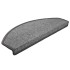 Alfombrilla escalera 30 uds gris oscuro 65x24x4