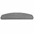 Alfombrilla escalera 30 uds gris oscuro 65x24x4