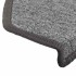 Alfombrilla escalera 30 uds gris oscuro 65x24x4