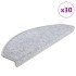 Alfombrilla escalera 30 uds gris claro 65x24x4
