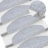 Alfombrilla escalera 30 uds gris claro 65x24x4