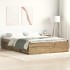 Estructura de cama sin colchón roble artesanal 140x200