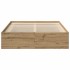 Estructura de cama sin colchón roble artesanal 140x200