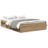 Estructura de cama sin colchón roble artesanal 140x190
