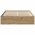Estructura de cama sin colchón roble artesanal 140x190