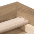 Estructura de cama sin colchón roble artesanal 140x190