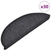 Alfombrilla escalera 30 uds antracita 56x17x3 cm