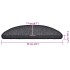 Alfombrilla escalera 30 uds antracita 56x17x3