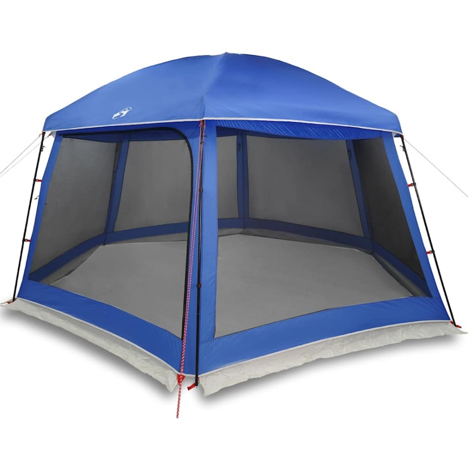 Carpa para piscina con desmontables y paredes azul 512x458
