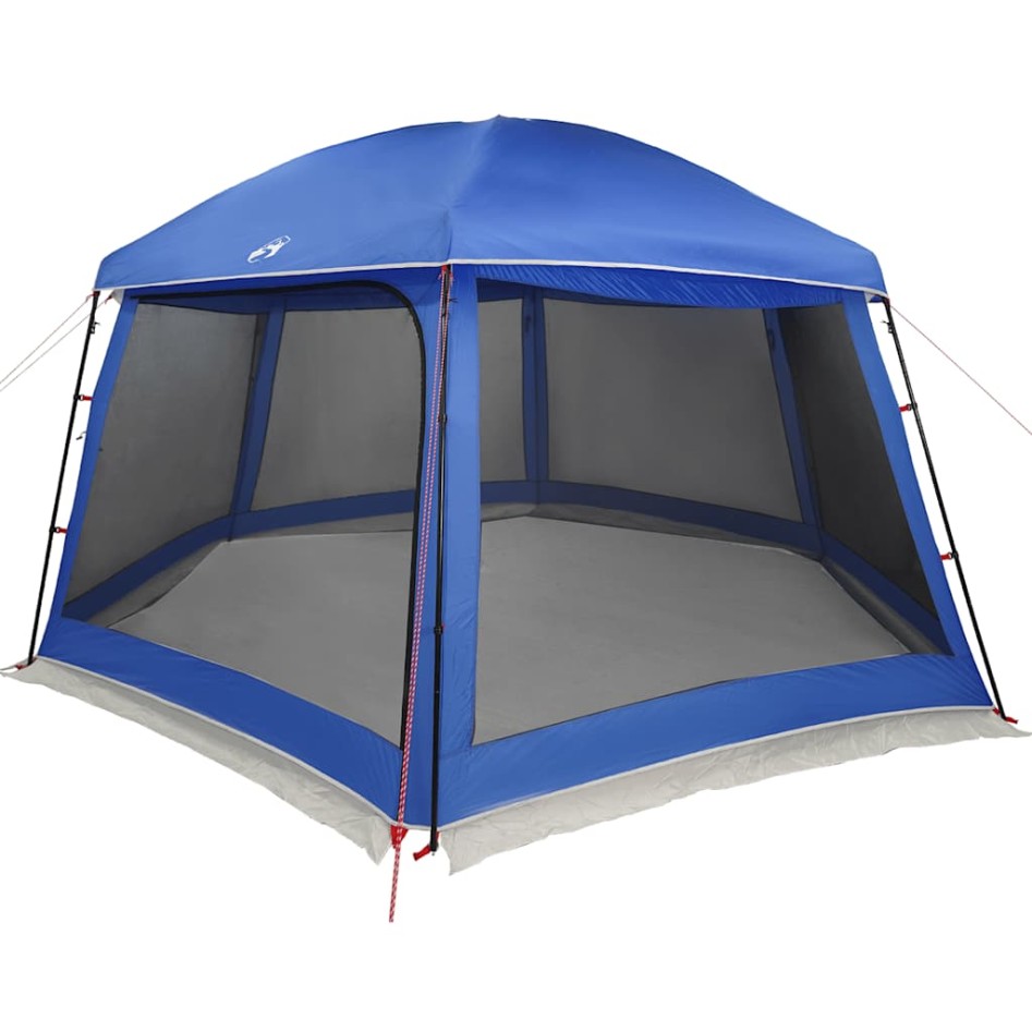 Carpa para piscina con desmontables y paredes azul 512x458