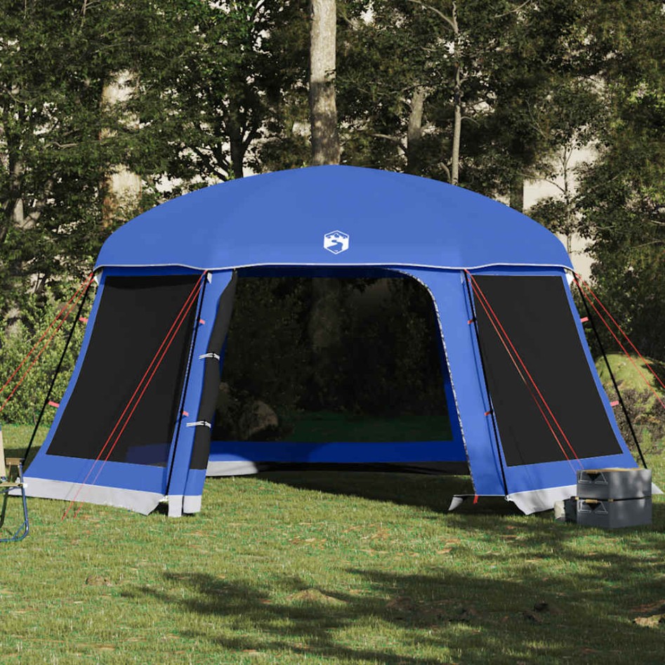 Carpa para piscina con desmontables y paredes azul 512x458