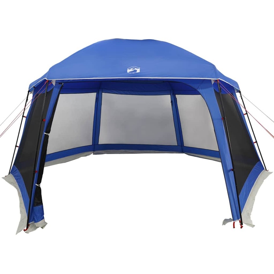 Carpa para piscina con desmontables y paredes azul 512x458
