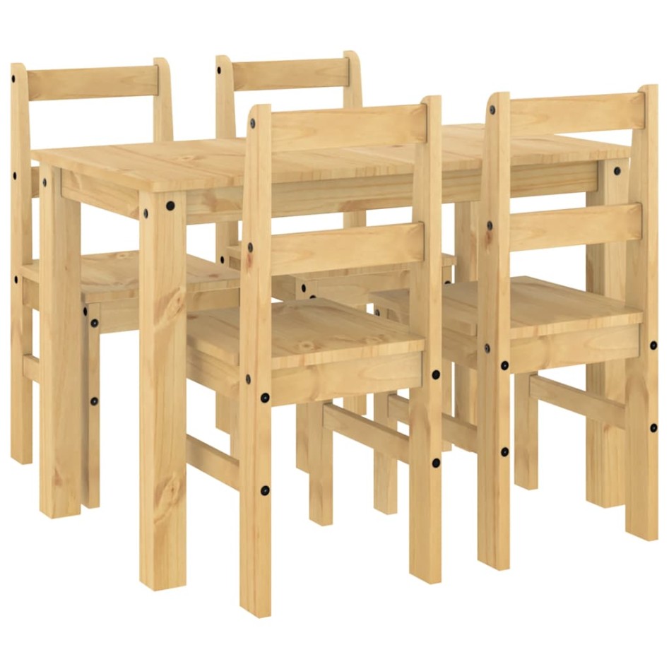 Juego de comedor Panama 5 pzas madera maciza de