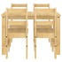 Juego de comedor Panama 5 pzas madera maciza de