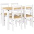 Juego de comedor Panama 5 pzas madera maciza de pino