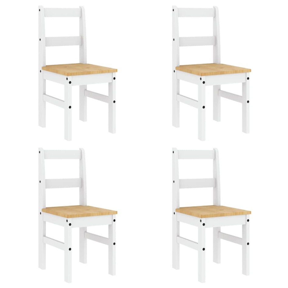 Juego de comedor Panama 5 pzas madera maciza de pino