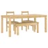 Juego de comedor Panama 4 pzas madera maciza de